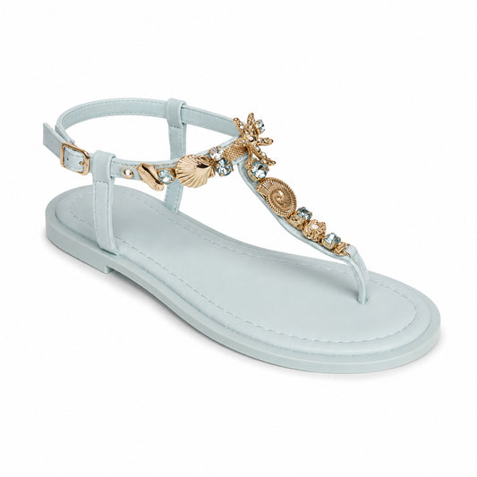 Sandalo Gioiello Mare Donna con Conchiglie e Stelle Marine