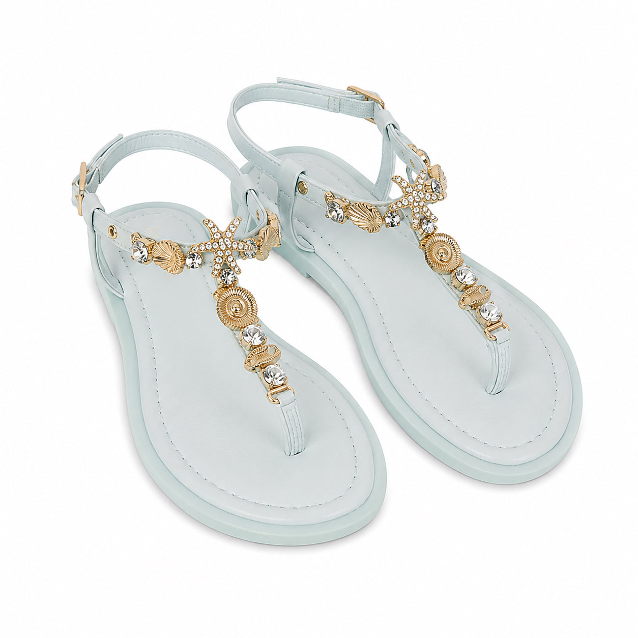 Sandalo Gioiello Mare Donna con Conchiglie e Stelle Marine