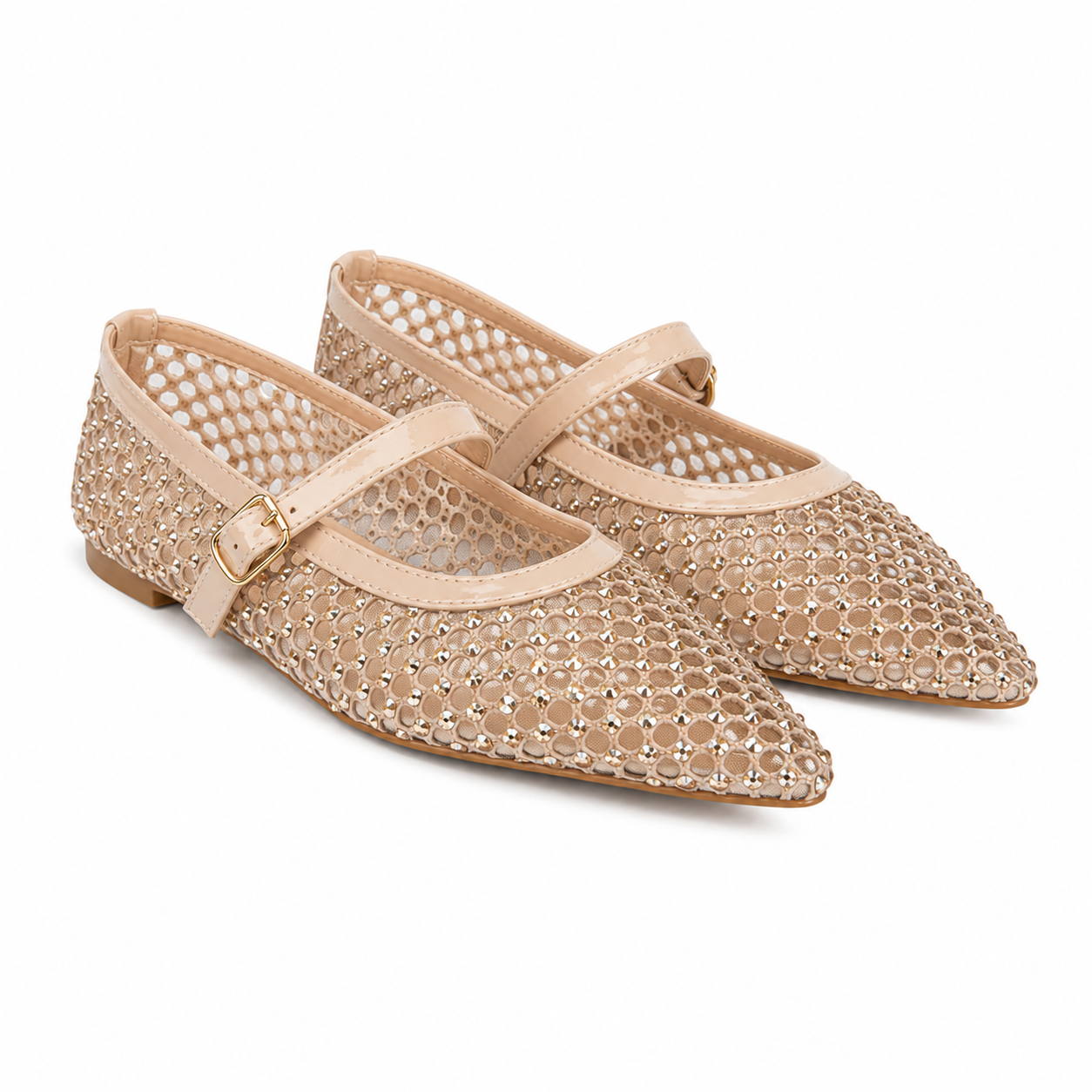 Ballerine Mesh Gioiello con Cinturino