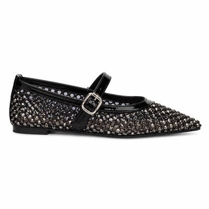 Ballerine Mesh Gioiello con Cinturino