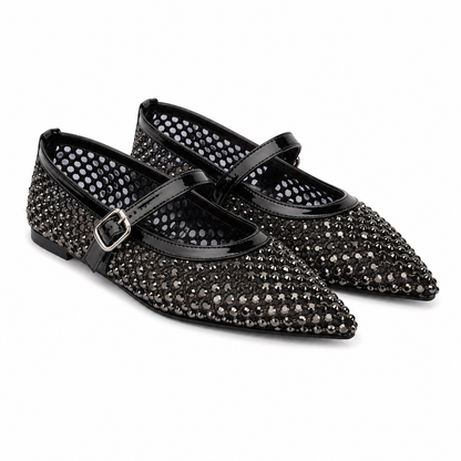 Ballerine Mesh Gioiello con Cinturino