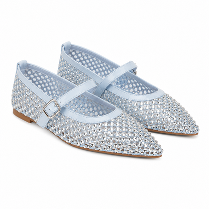 Ballerine Mesh Gioiello con Cinturino