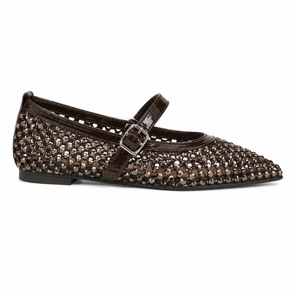 Ballerine Mesh Gioiello con Cinturino