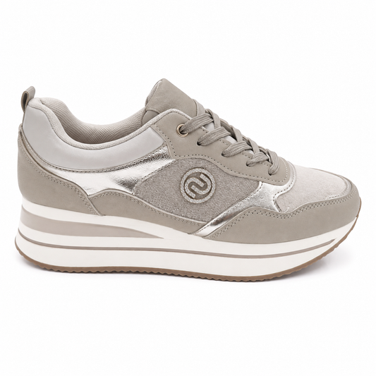 Damen-Plateau-Sneaker mit Details