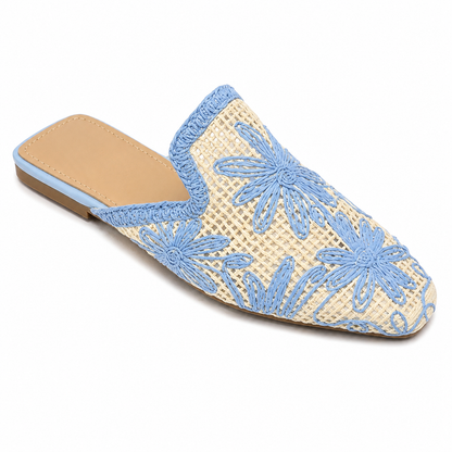 Sabot Donna Traforato con Ricamo Floreale