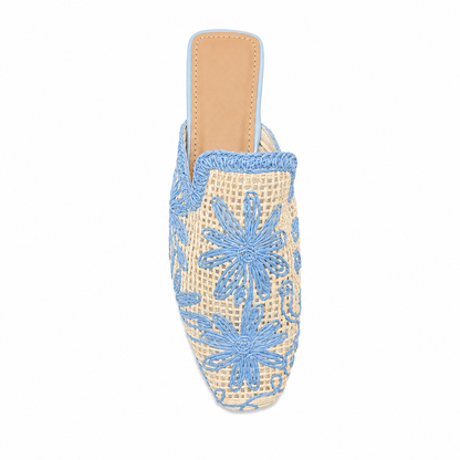 Sabot Donna Traforato con Ricamo Floreale