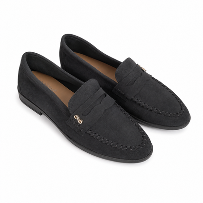 College-Loafer in Velourslederoptik