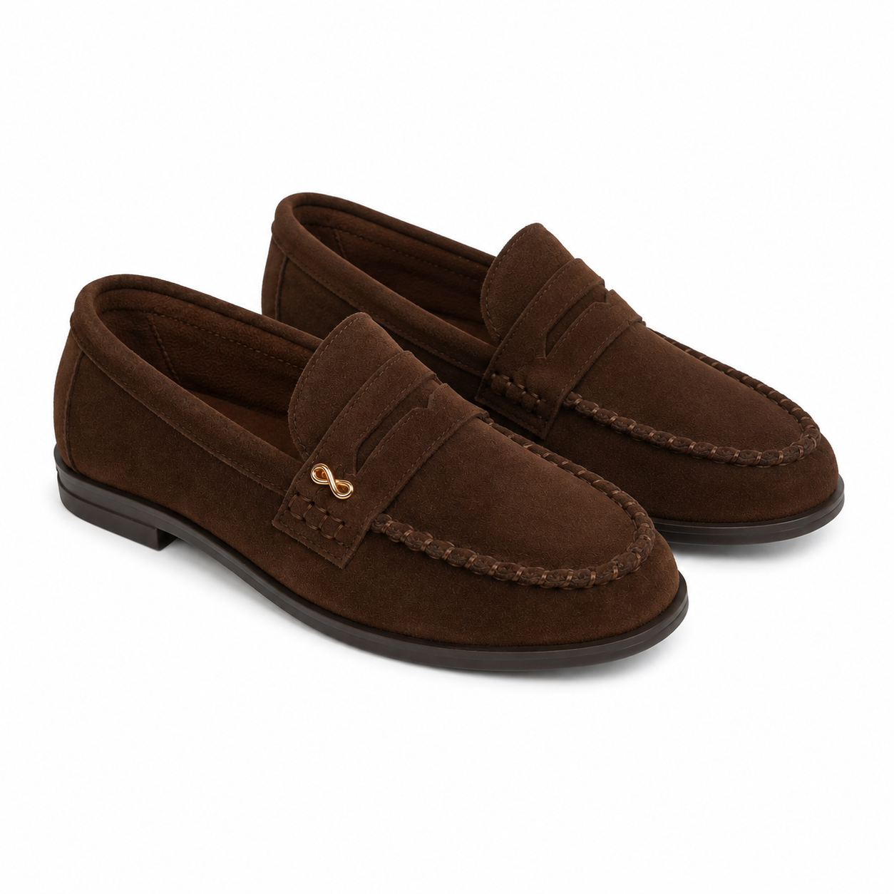 College-Loafer in Velourslederoptik