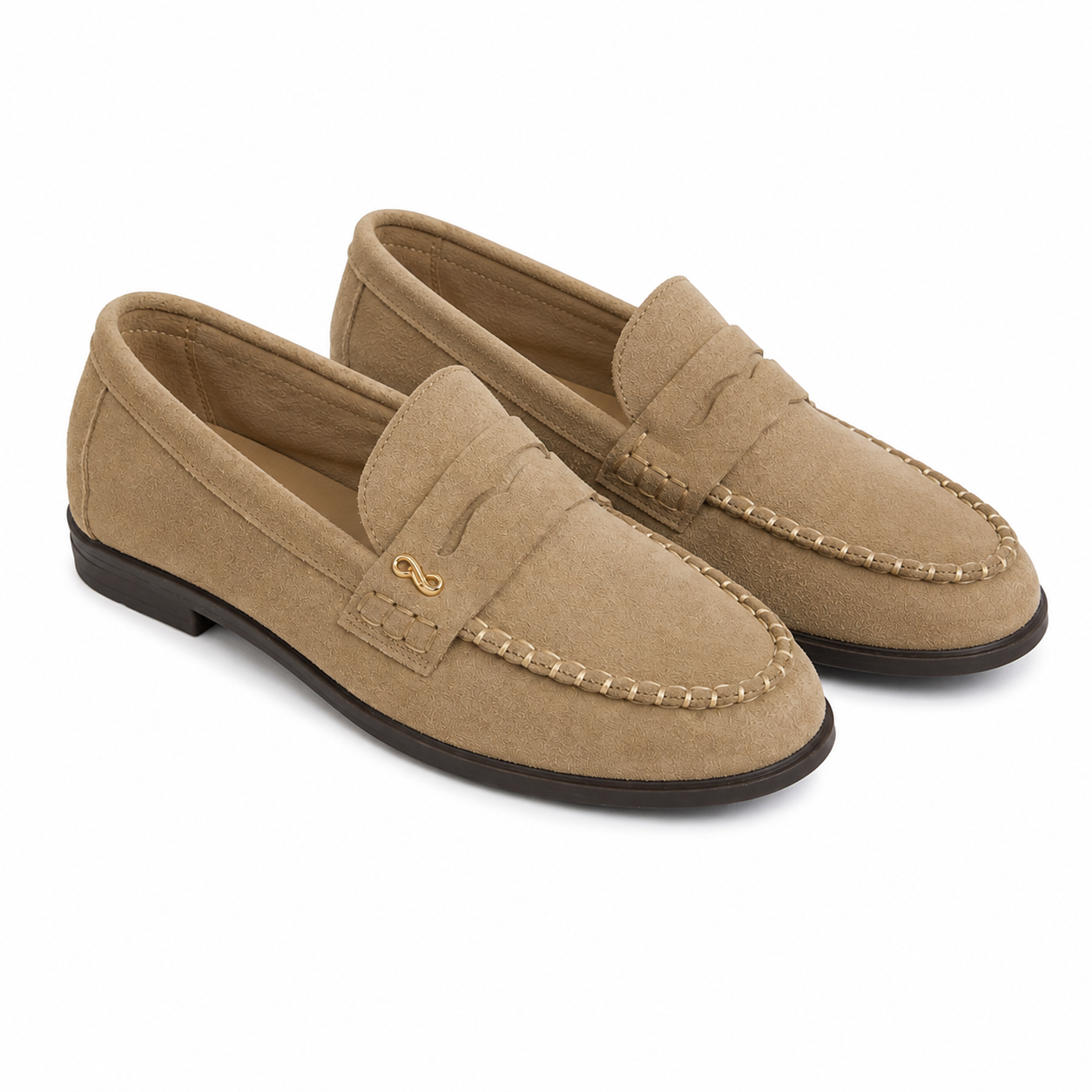 College-Loafer in Velourslederoptik