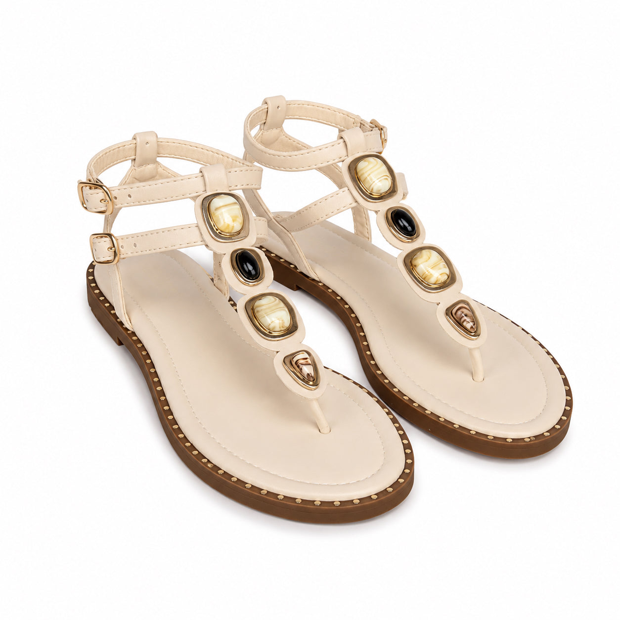 Sandalo Gioiello Donna con Pietre Decorative