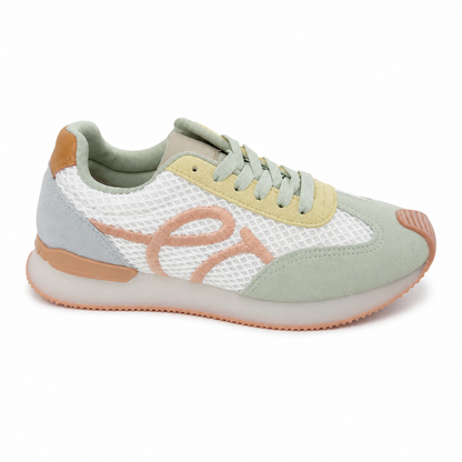 Sneakers Donna in Mesh con Dettagli Pastello