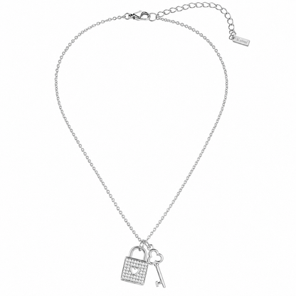 Collana Lucchetto & Chiave con Zirconi