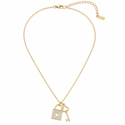 Collana Lucchetto & Chiave con Zirconi