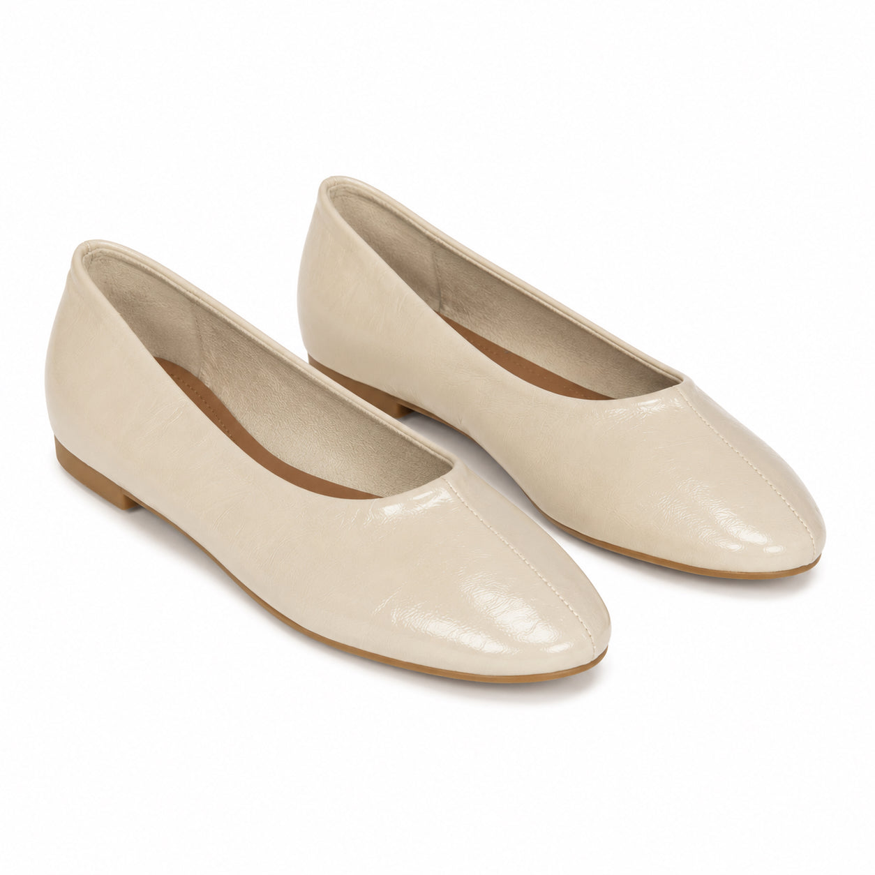 Ballerina Donna Vernice Morbida – Beige e Verde Oliva