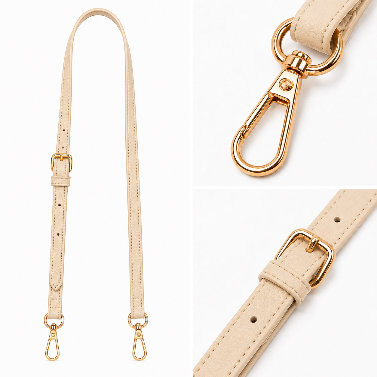 Borsa Secchiello Donna con Nappine – Beige, Nero, Bianco e Rosa