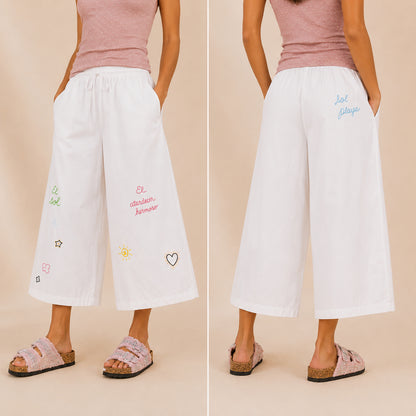 Pantalone Palazzo Donna Ricamato “Sol Playa”