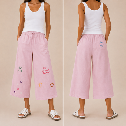 Pantalone Palazzo Donna Ricamato “Sol Playa”