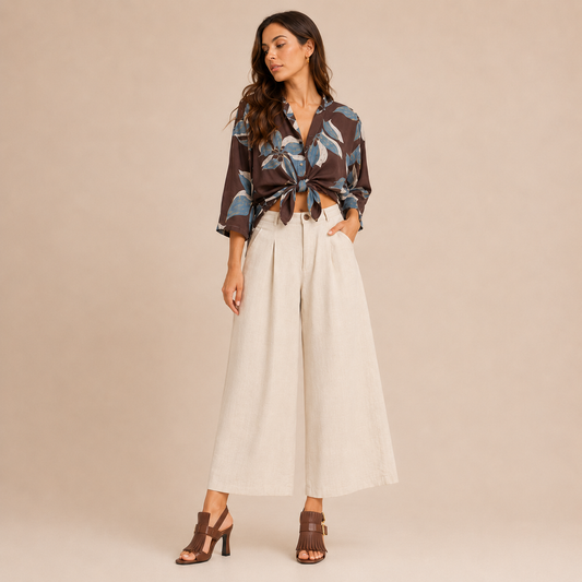 Pantalone Palazzo Donna in Cotone