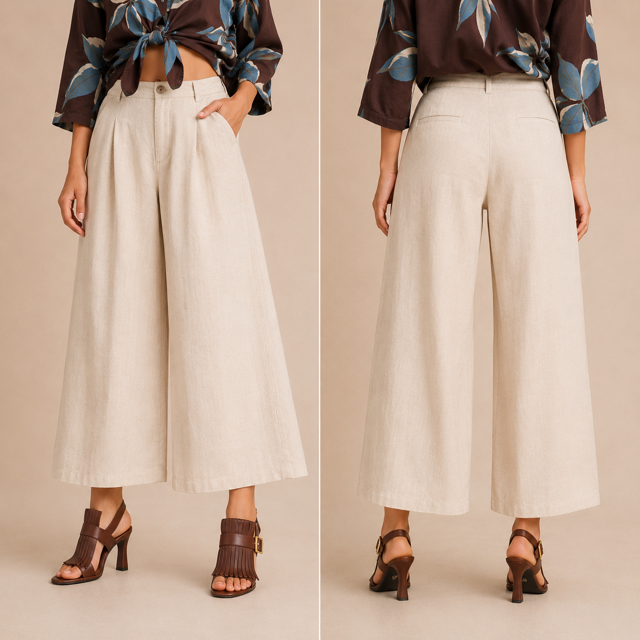 Pantalone Palazzo Donna in Cotone