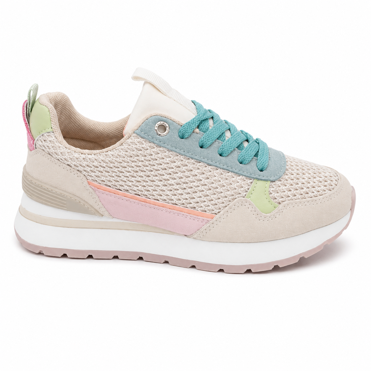 Sneakers Donna in Mesh con Dettagli Multicolor