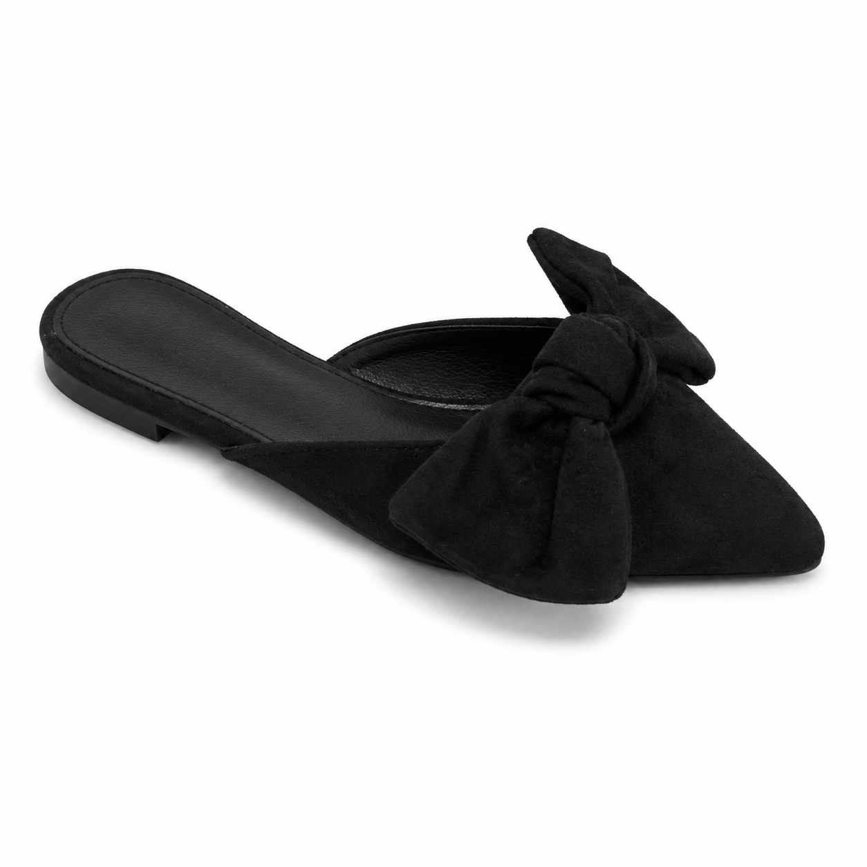 Sabot Donna con Fiocco Effetto Suede