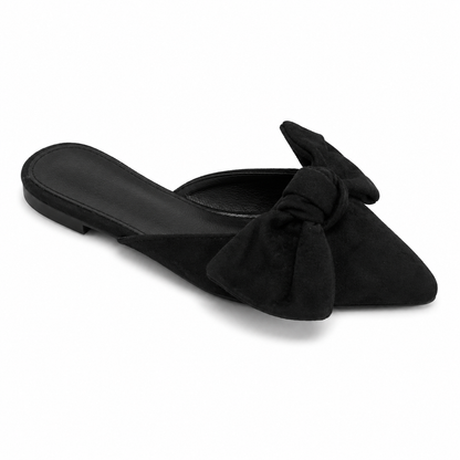 Sabot Donna con Fiocco Effetto Suede