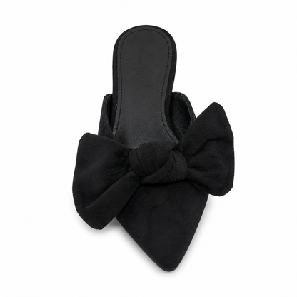 Sabot Donna con Fiocco Effetto Suede