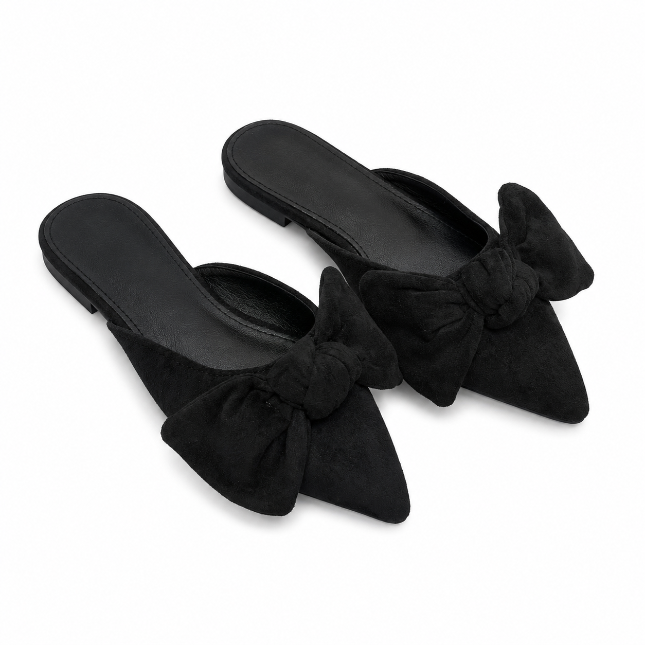 Sabot Donna con Fiocco Effetto Suede