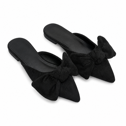 Sabot Donna con Fiocco Effetto Suede