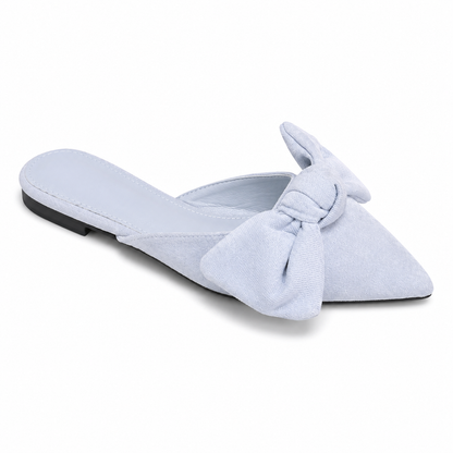 Sabot Donna con Fiocco Effetto Suede