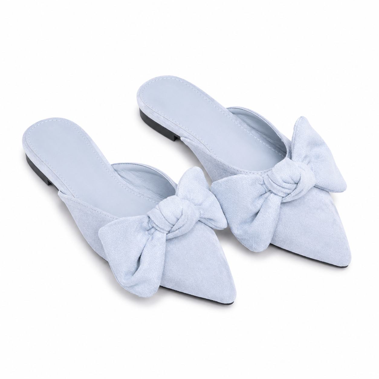 Sabot Donna con Fiocco Effetto Suede