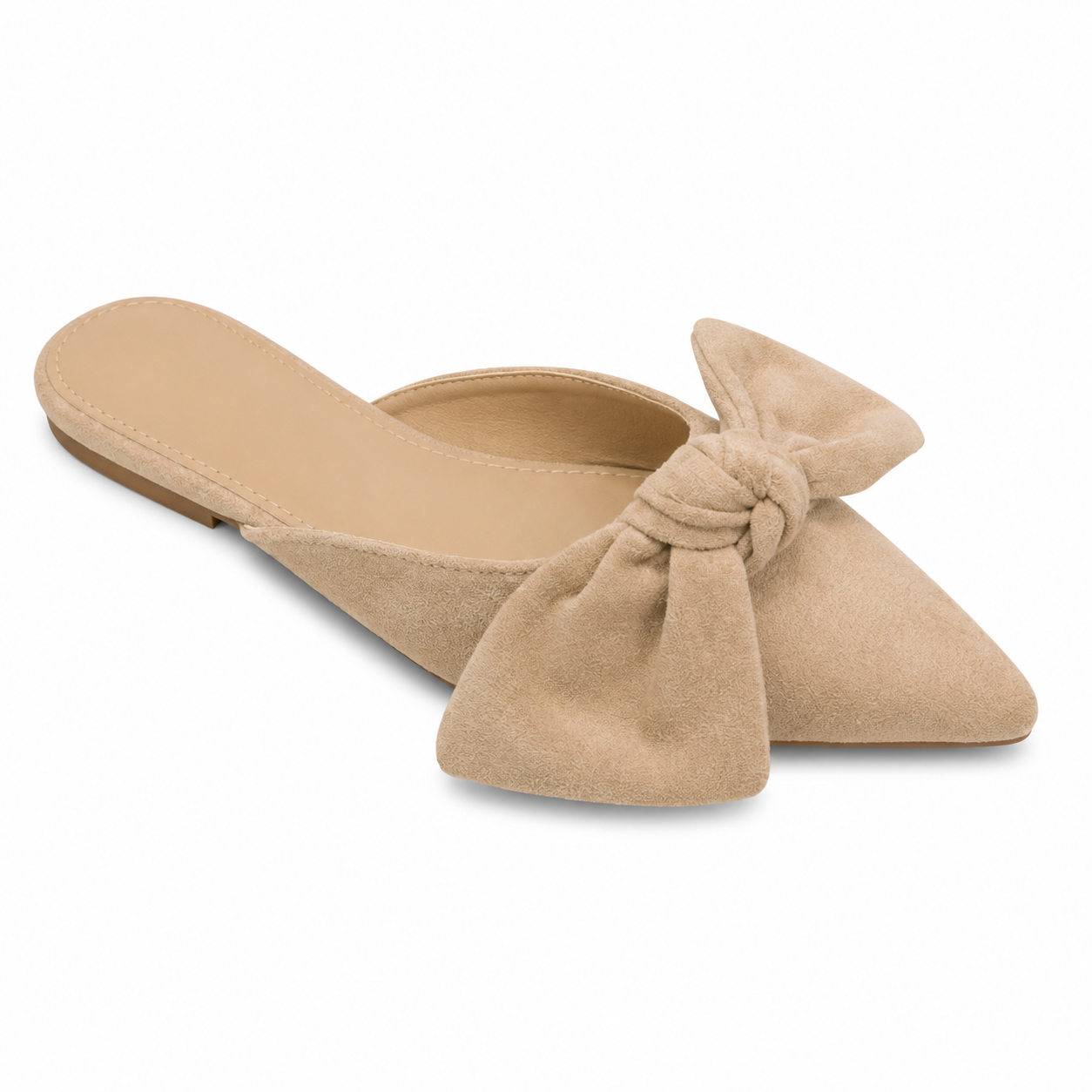 Sabot Donna con Fiocco Effetto Suede