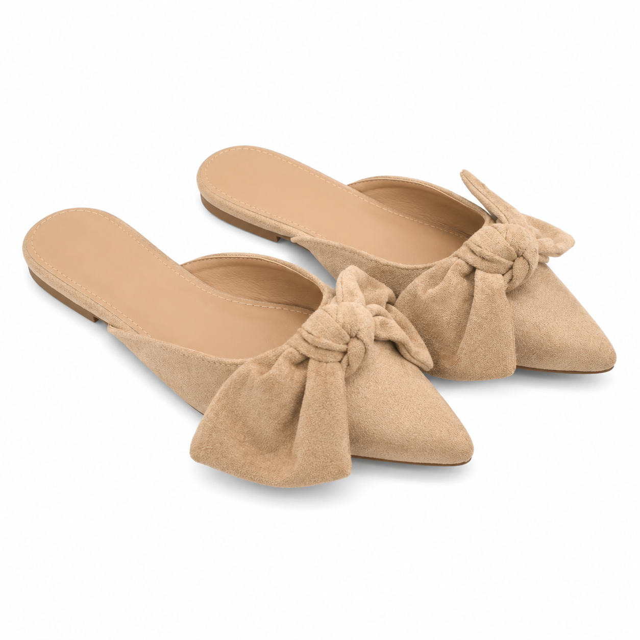 Sabot Donna con Fiocco Effetto Suede