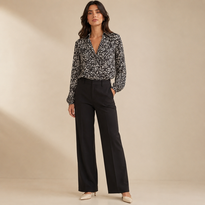 Camicia Donna Fantasia Bianco e Nero