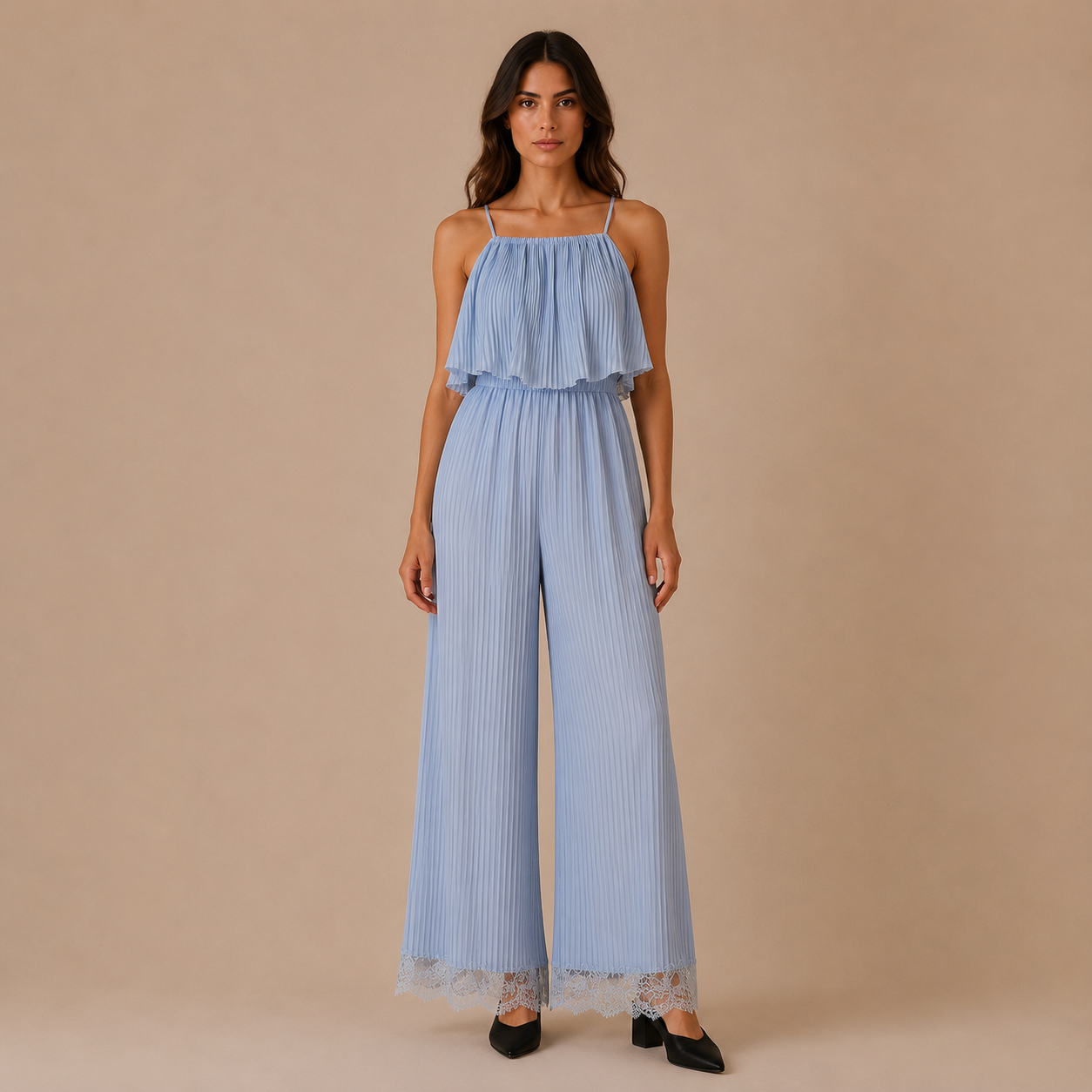 Tutina Donna Plissé con Pizzo – vista 2