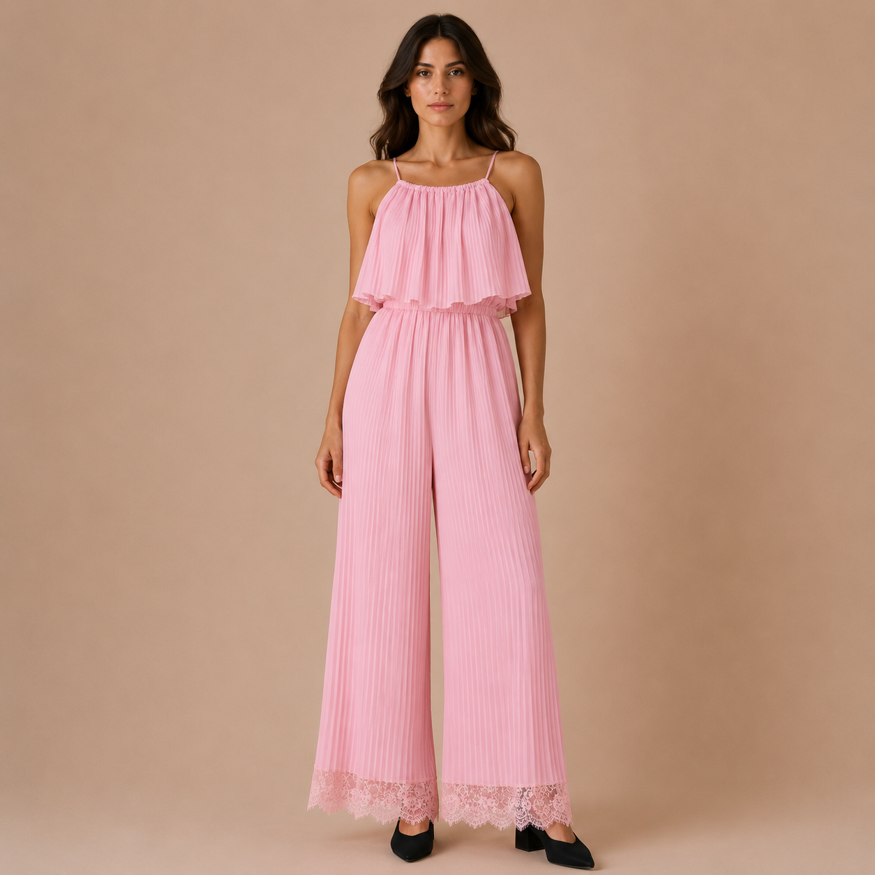 Tutina Donna Plissé con Pizzo