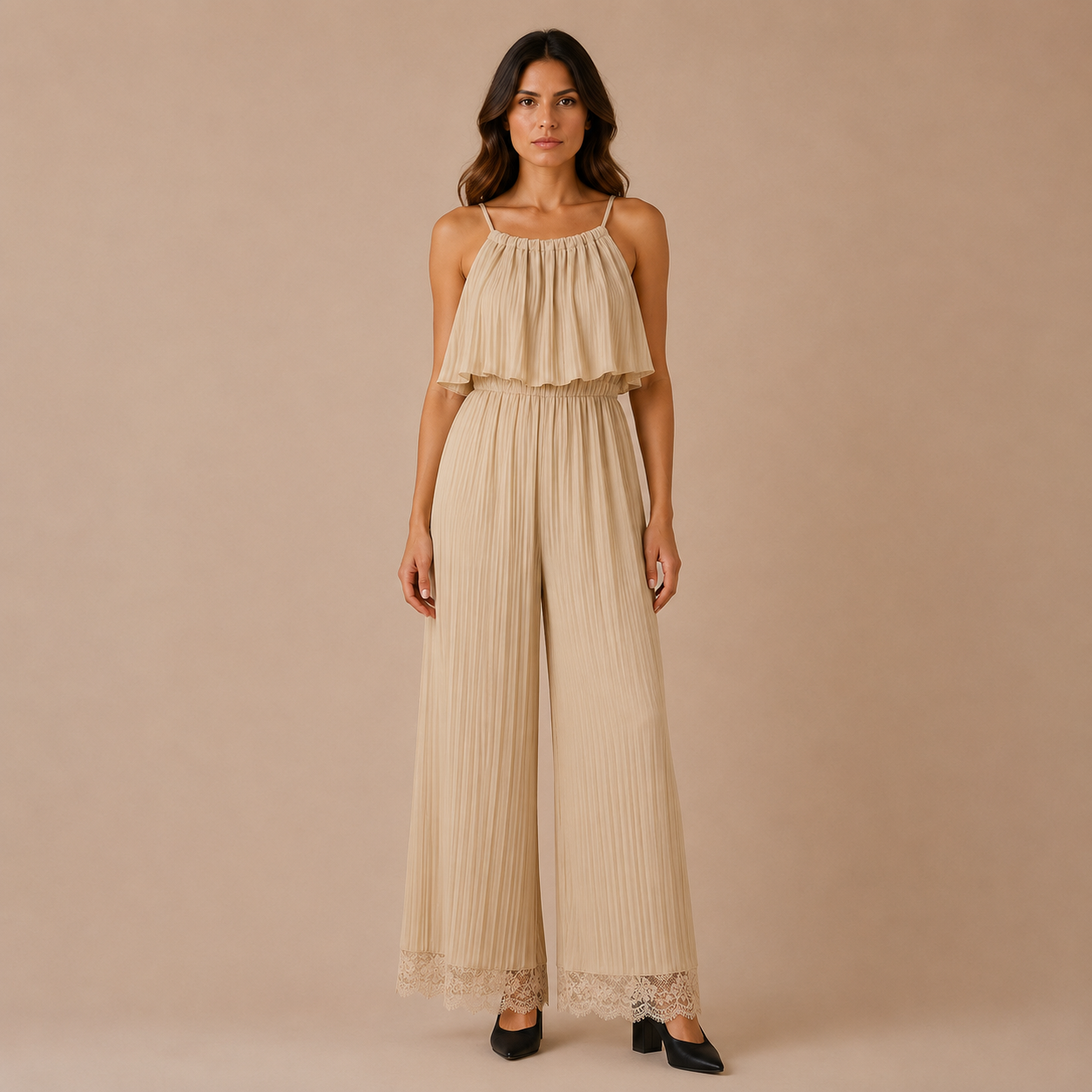 Tutina Donna Plissé con Pizzo