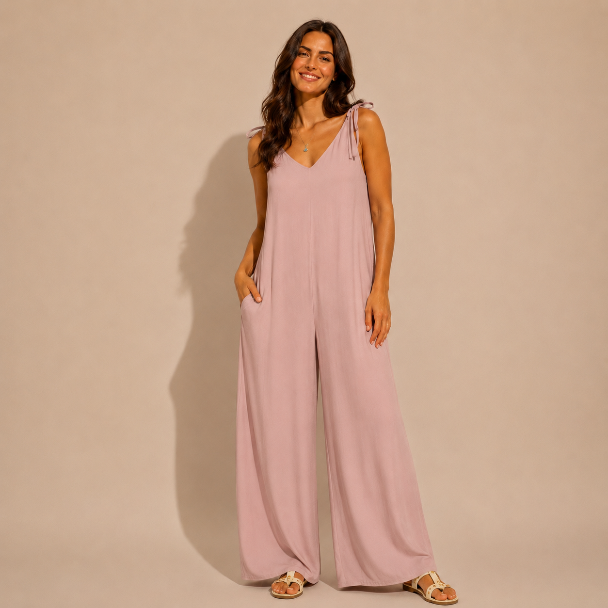 Tutina Donna Palazzo in Viscosa con Spalline Annodabili