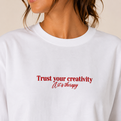 T-Shirt Donna “Trust Your Creativity” Bianca