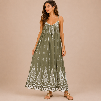 Vestito Lungo Donna Fantasia Boho