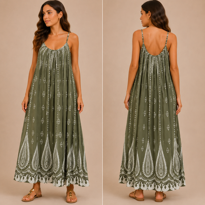 Vestito Lungo Donna Fantasia Boho
